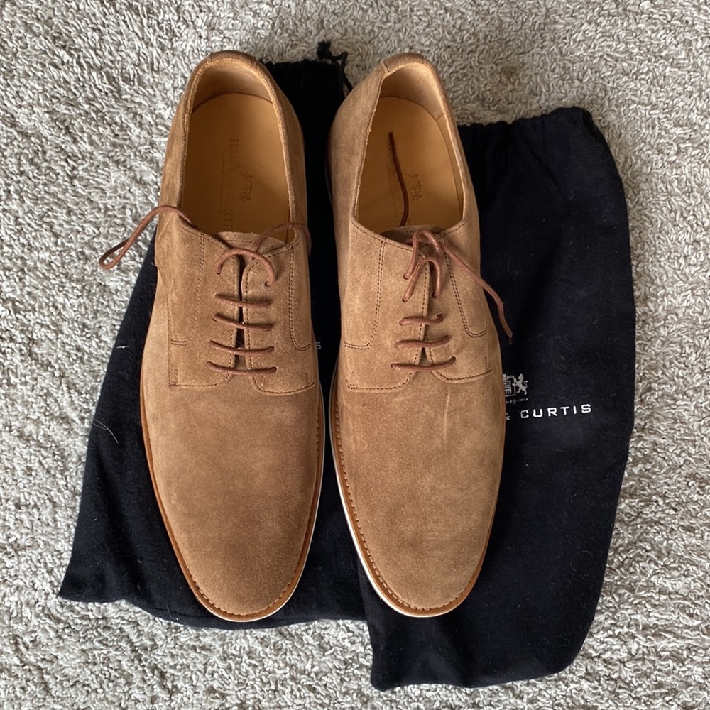 Hawes & Curtis Men’s Tan Suede & Leather Shoes. Size 11. NEVER BEEN WORN. - Picture 2 of 3